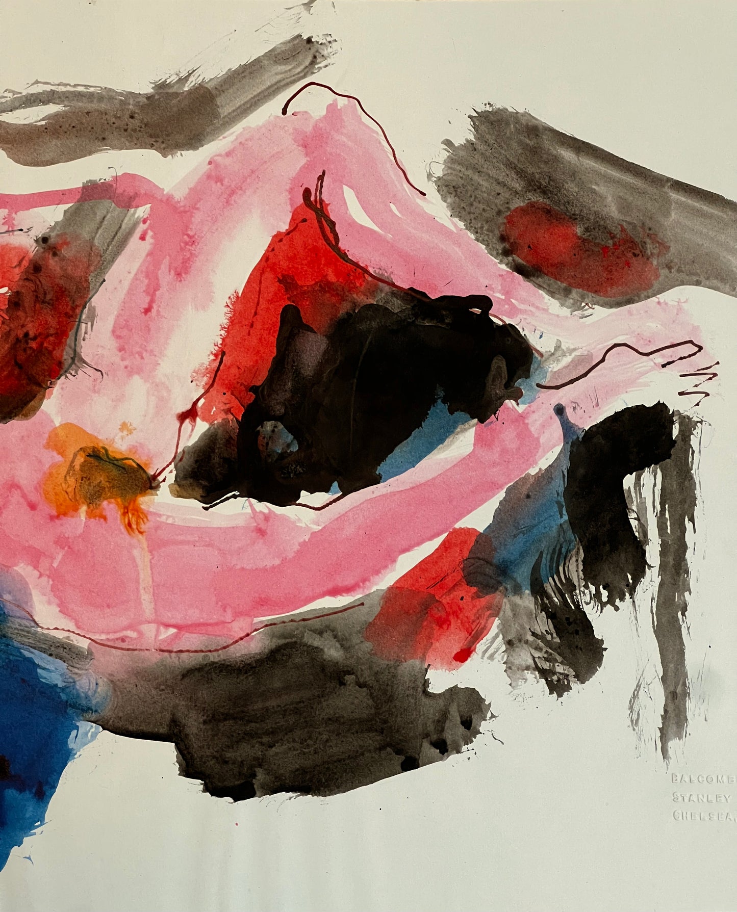 A reclining nude study, watercolour, Peter Collins ARCA