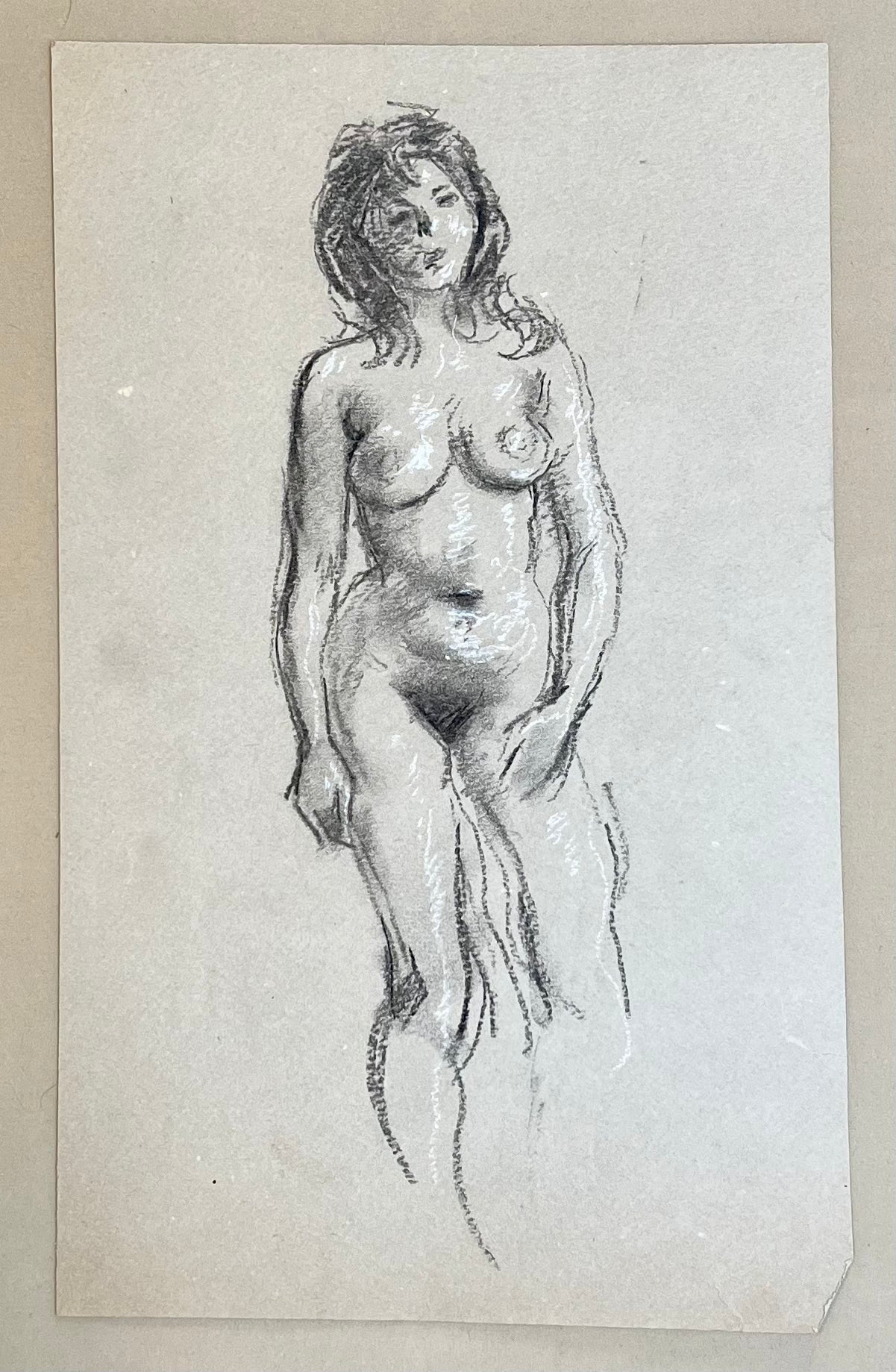 A female nude study in pastel, Peter Collins ARCA