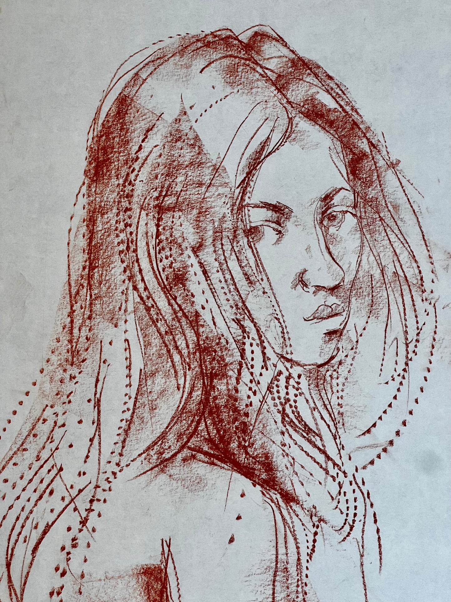 A female portrait in pastel, signed, Peter Collins ARCA, 1968