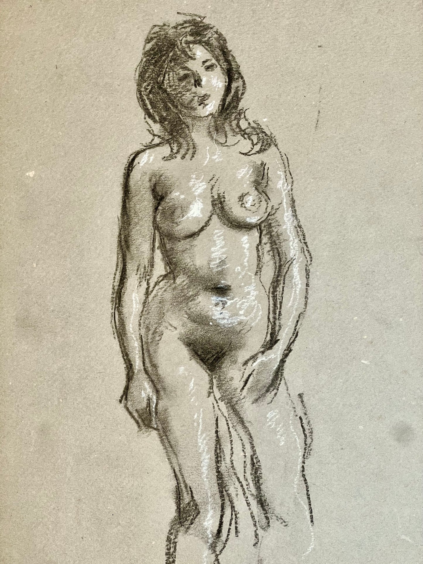 A female nude study in pastel, Peter Collins ARCA