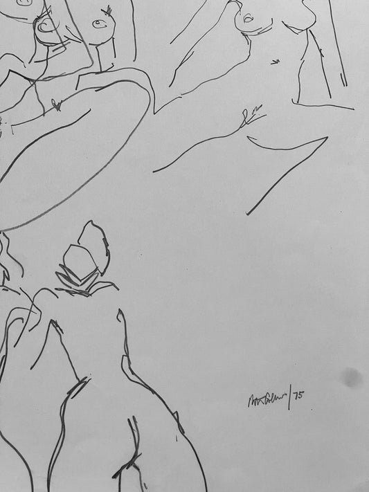 An exotic study in ink, signed, Peter Collins ARCA, 1975