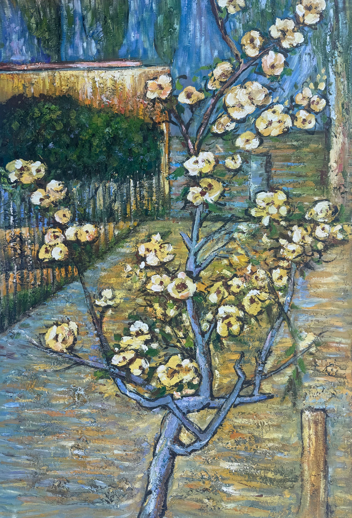 Tree with Blossom after Van Gogh, oil painting