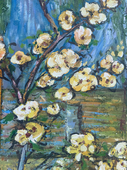 Tree with Blossom after Van Gogh, oil painting