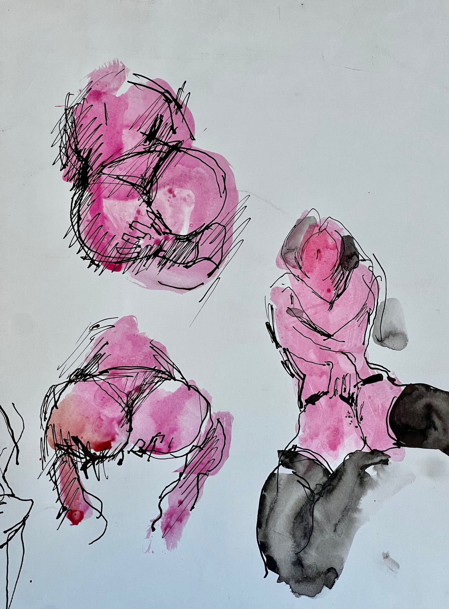 Six exotic nude studies in watercolour, signed, Peter Collins ARCA, 1973