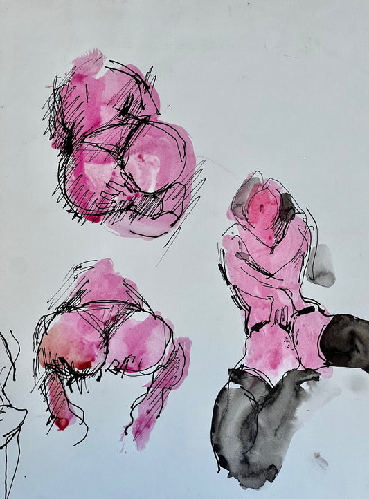 Six exotic nude studies in watercolour, signed, Peter Collins ARCA, 1973