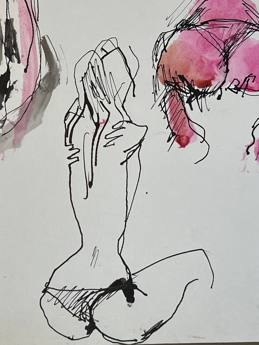 Six exotic nude studies in watercolour, signed, Peter Collins ARCA, 1973