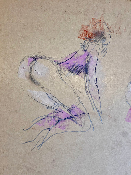 An exotic nude study in pastel, signed, Peter Collins ARCA, 1979, Studio Sale