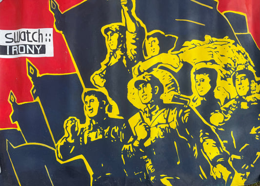 Large Chinese Agitprop Swatch Irony painting