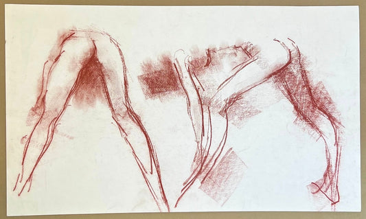 An exotic study in sanguine charcoal, Peter Collins ARCA