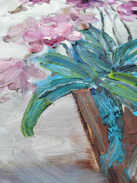 Floral Still Life, Xia (2026) - Contemporary Chinese Original Oil Painting