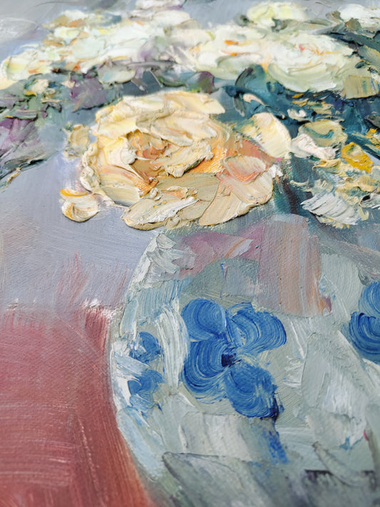 Floral Still Life, Xia (2026) - Contemporary Chinese Original Oil Painting