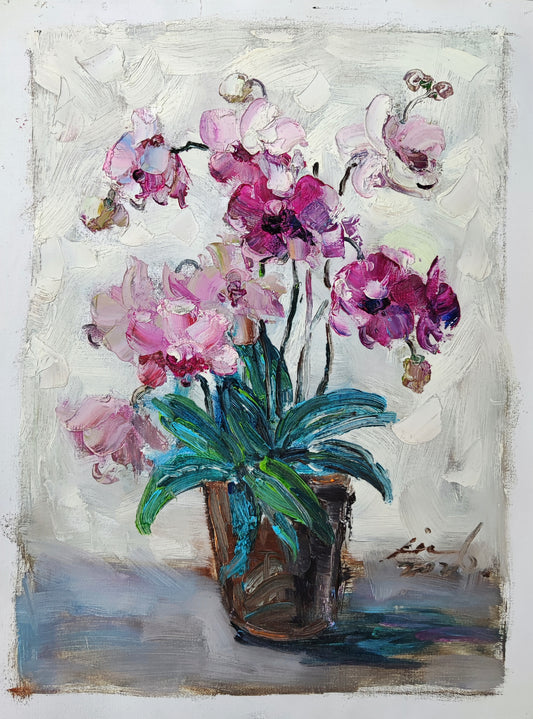 Floral Still Life, Xia (2026) - Contemporary Chinese Original Oil Painting