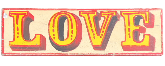 LOVE, hand painted sign (horizontal)