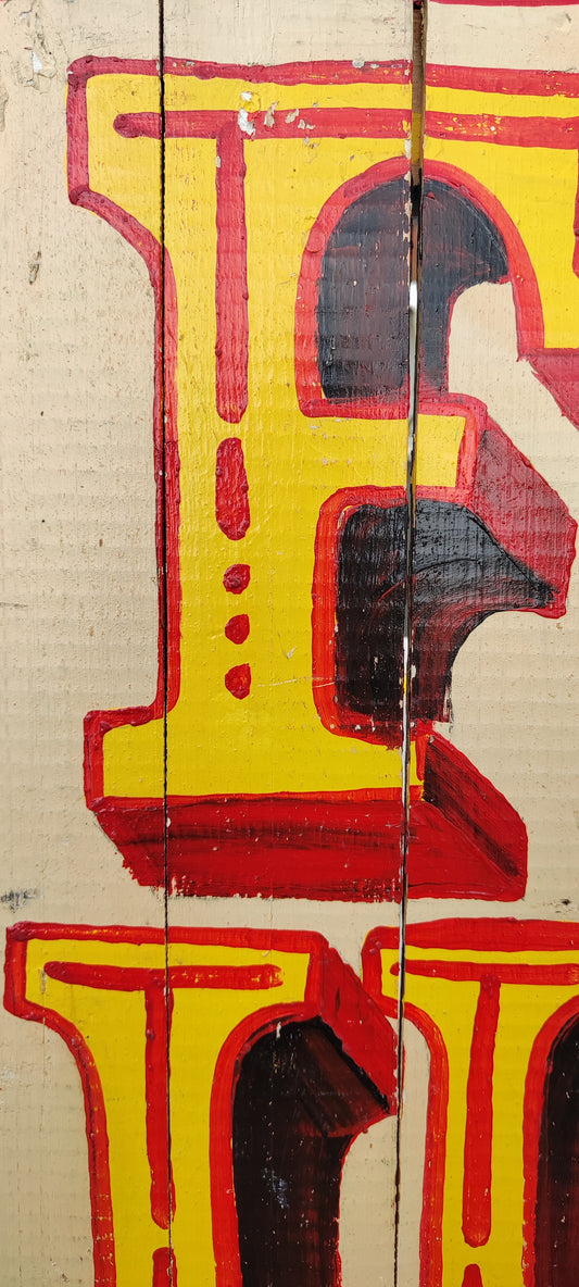 FUCK, hand painted sign (vertical)